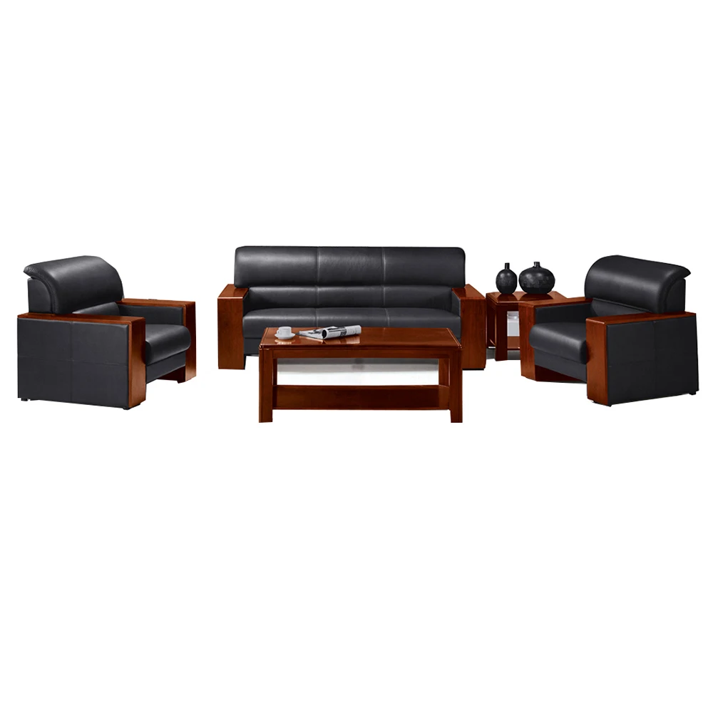 wholesale manufacturer executive black leather couch office furniture houston