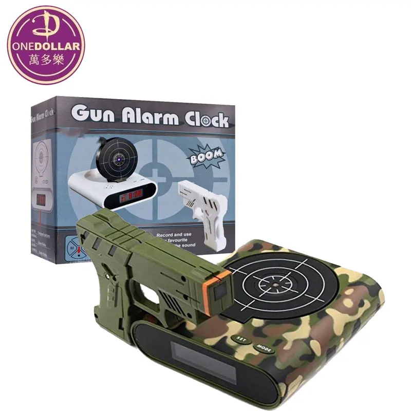 Upgraded version Creative safety lazy wake up shooting gun alarm clock