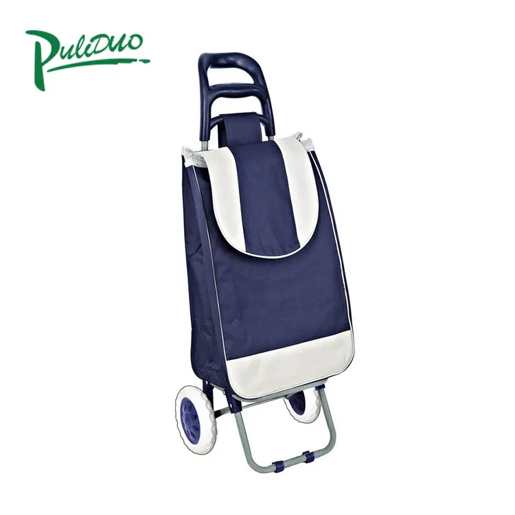 Foldable grocery cartHigh Quality Promotional Shopping Cart Trolley 2 Wheels Foldable Shopping Cart