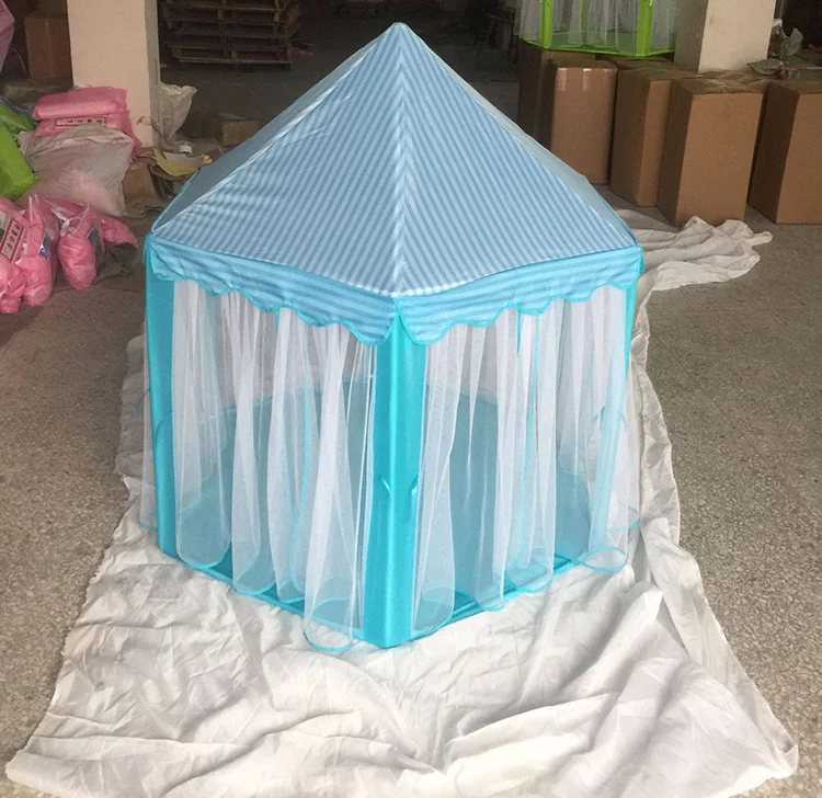 Wholesale Kids Tent Outdoor PVC Poles Pink Princess Castle House Kids Play Tent