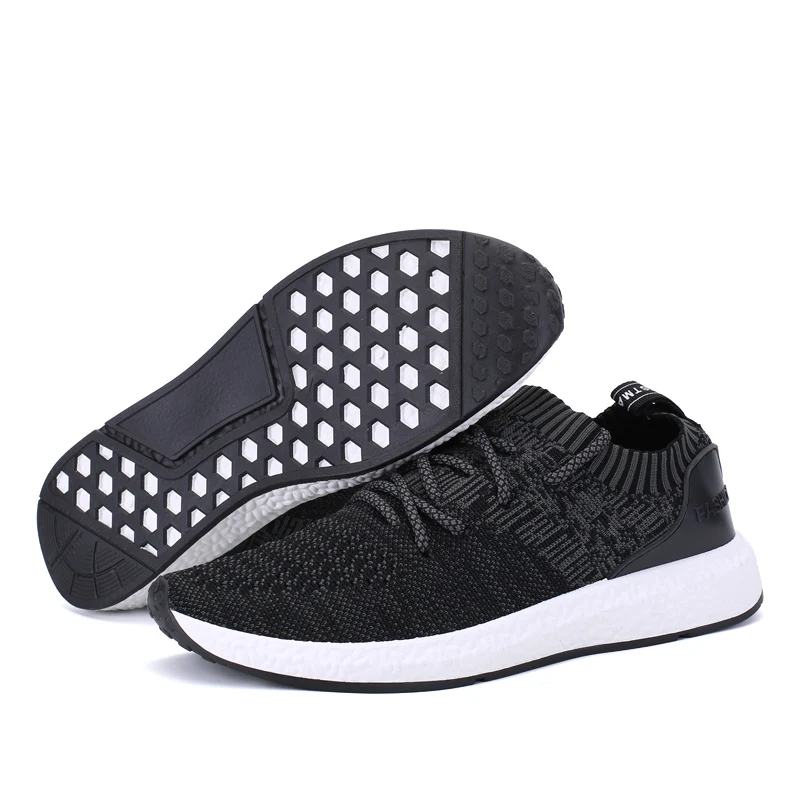 Greatshoe online shopping fashion sneakers with flyknitting fabric and air sport shoes for men
