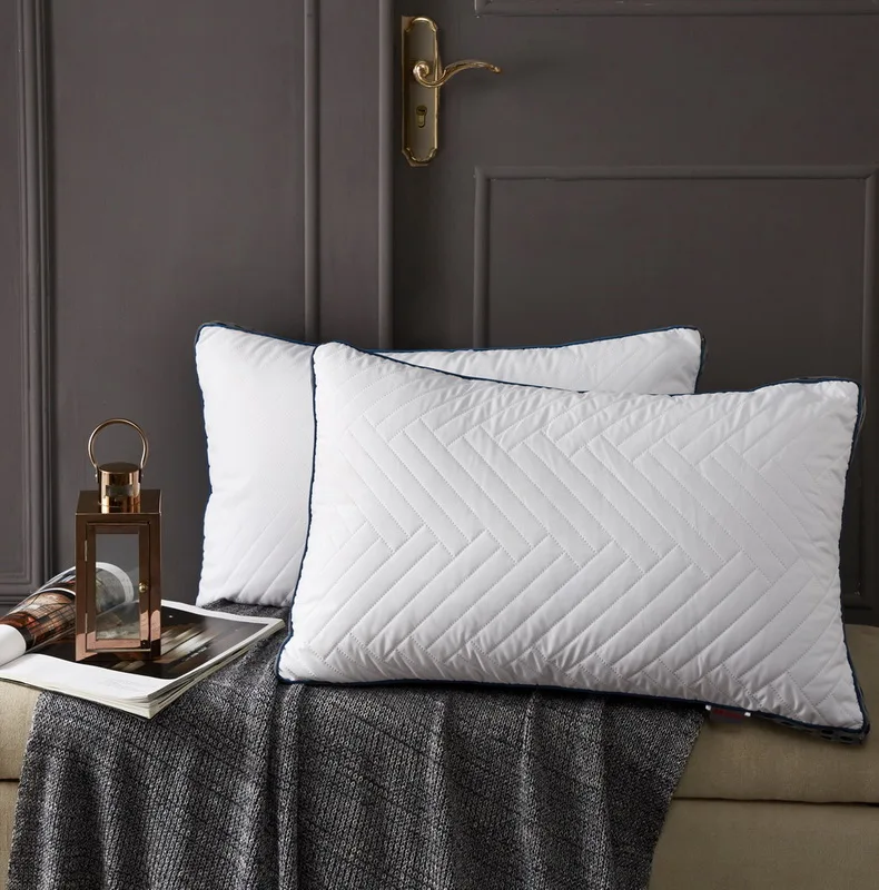 
Healthy and air permeable 100% cotton ultrasonic quilting spring pillow 