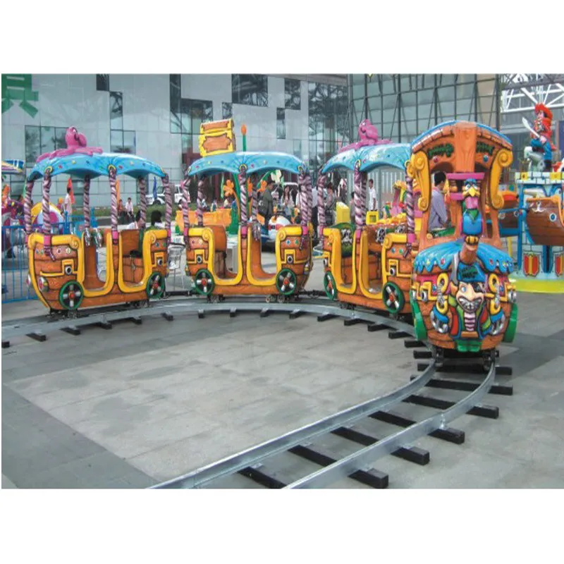 Pure White And Translucence Amusement Park Electric Mini Train