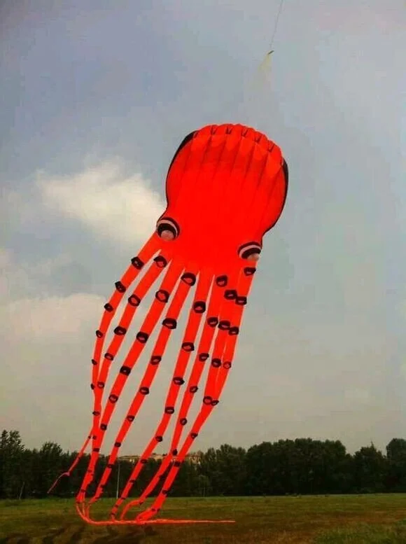 3D Soft Parafoil  Octopus Kites 15m no Frame big kite Perfect for Beach Park Outdoor Fun