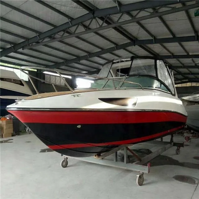 Affordable Small Yacht with a Half Cabin FRP Sport Leisure Boat Yacht