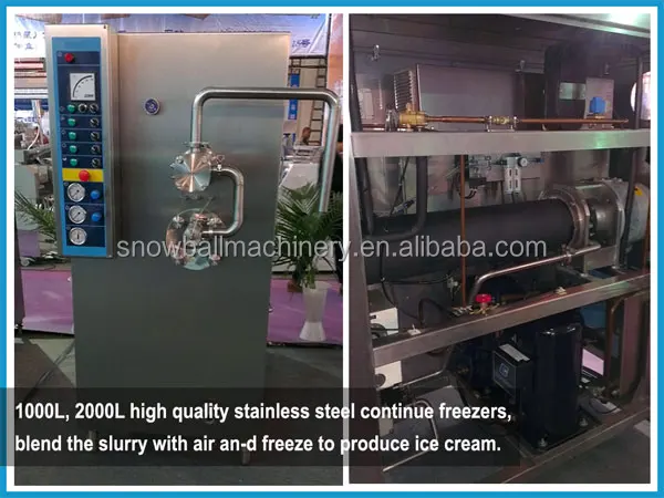 Ammonia Refrigeration Ice Cream Continue Freezer