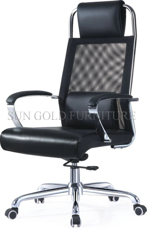 Office furniture black leather executive chair height adjustable office chairs (SZ-OCE033)