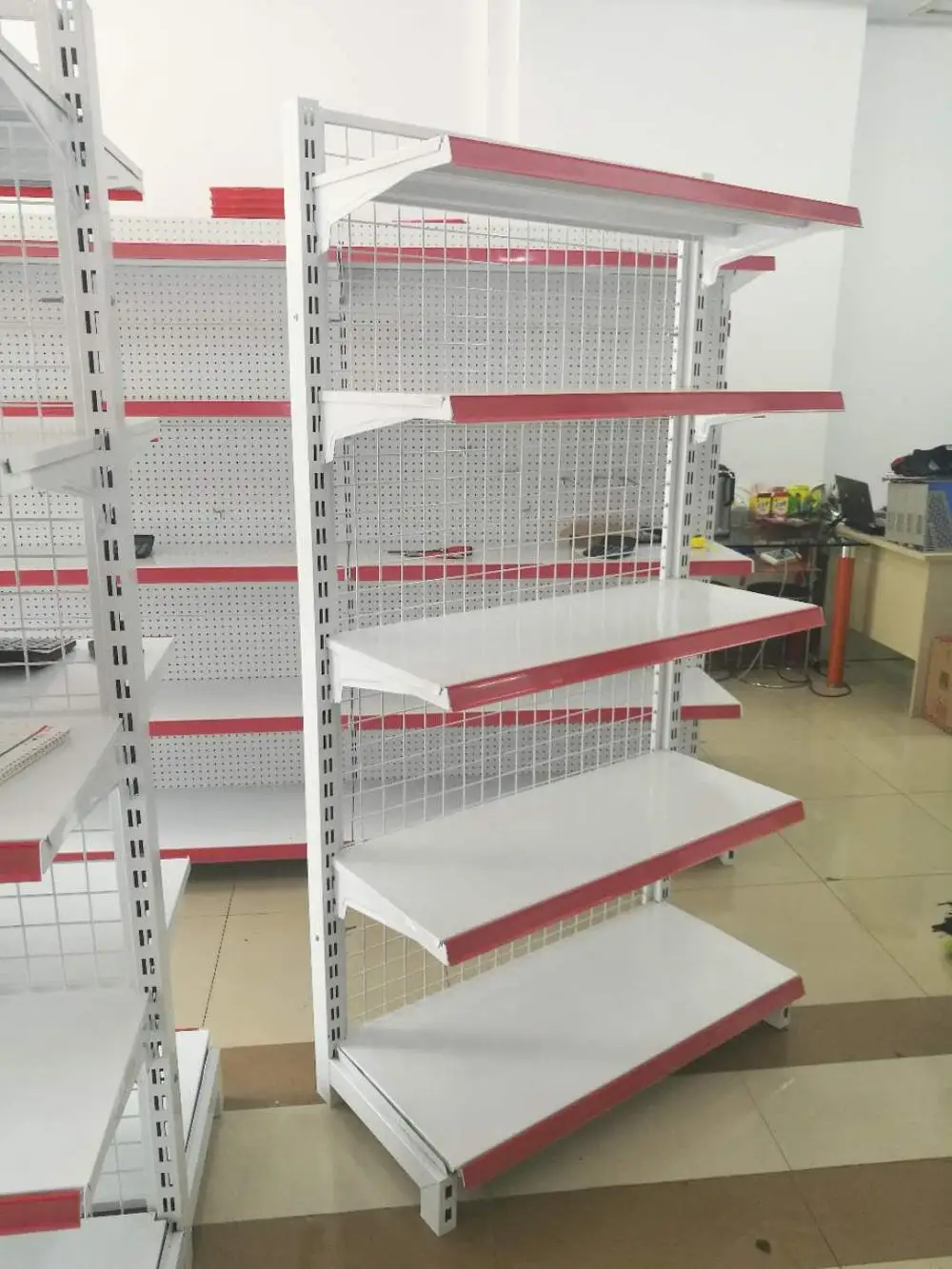 low price China Factory direct sale supermarket gondola shelving