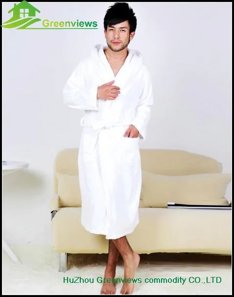 
Men Towelling cotton robe bathrobes terry soft long bath robes 