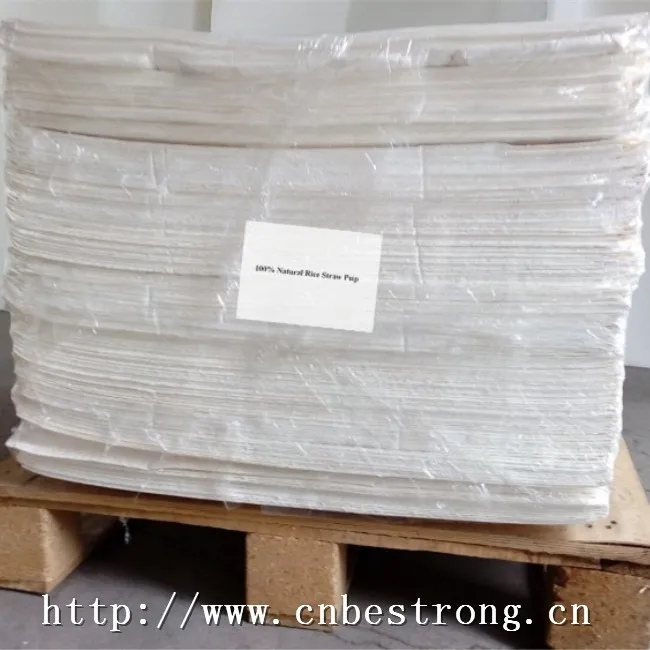 bleached and unbleached rice straw pulp in dietary fiber production