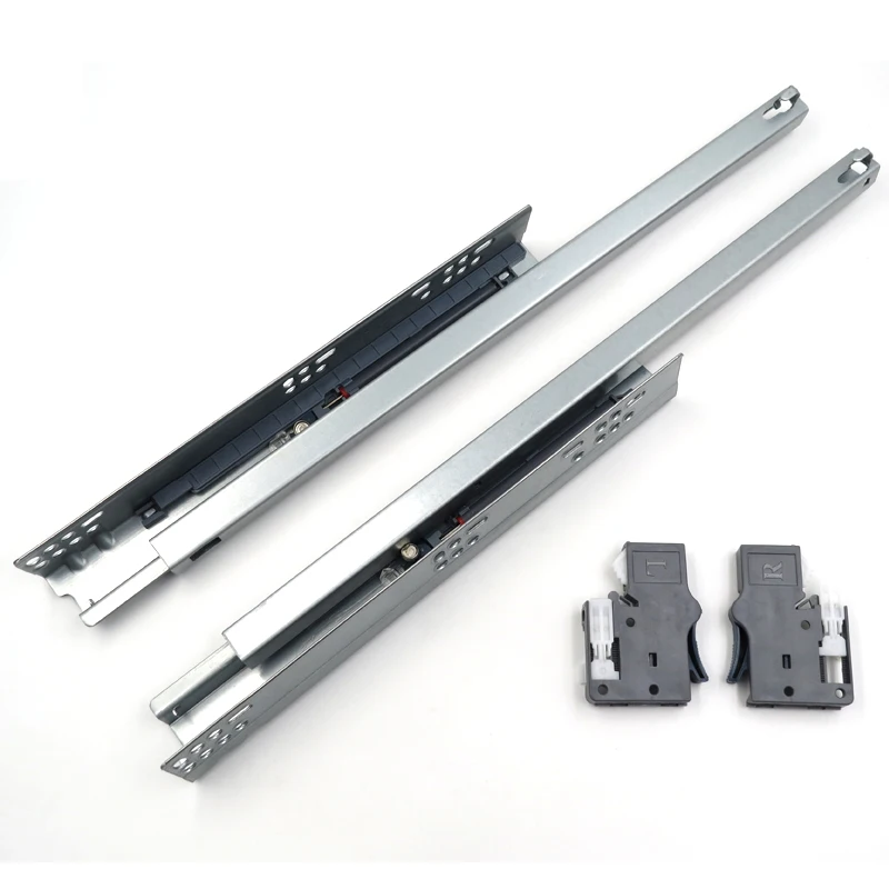 1500Mm Drawer Slide Ball Bearing For Slide Door Wardrobe Concealed Rail Drawer Runners With Wheel