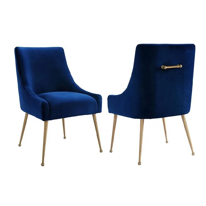 Стул для отдыха, обеденный стул, домашняя мебель во французском стиле, хромированные ножки, стул для столовой, серый бархатный стул для ресторана