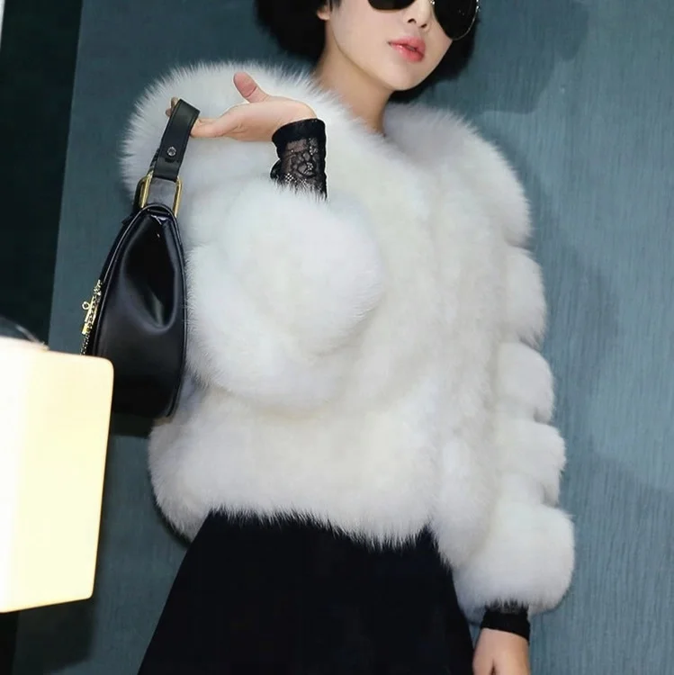 Wholesale Natural Faux Fox Fur Vest for Women Korean Style Rabbit Coat