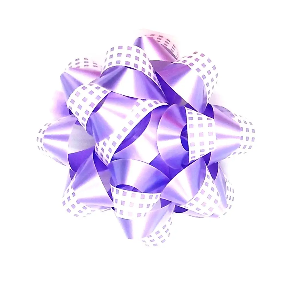 
Daily Decoration Light Blue Polka Dots Printing PP Ribbon Star Bow 