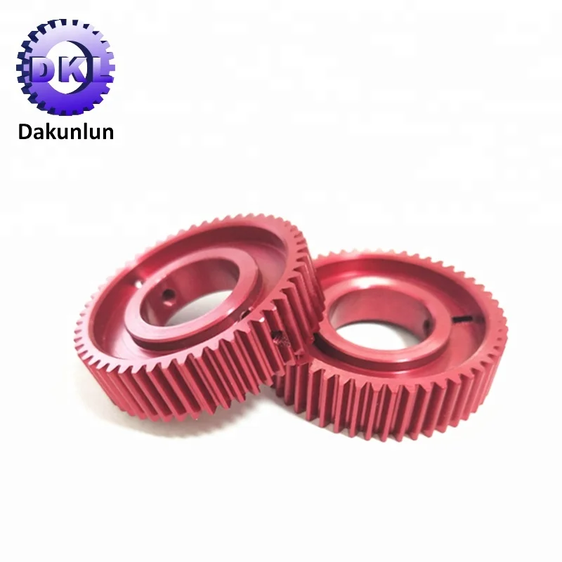 Специальная высокоточная красная анодированная алюминиевая зубчатая шестерня
