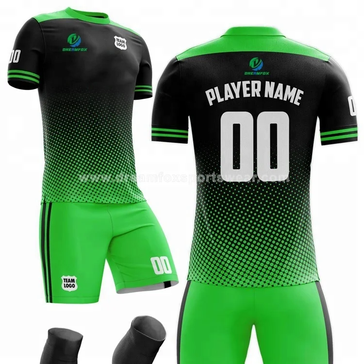 2018-2019 cheap soccer jersey custom design with free number and name printed soccer uniform