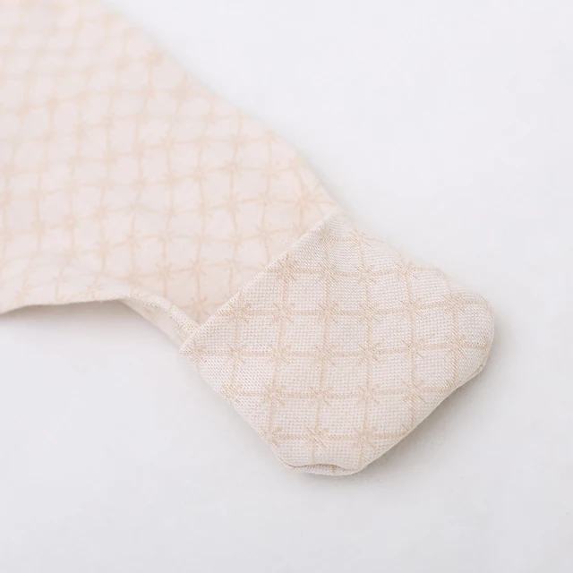 
Organic cotton jacquard stars print single breasted newborn baby sleeping clothing set 