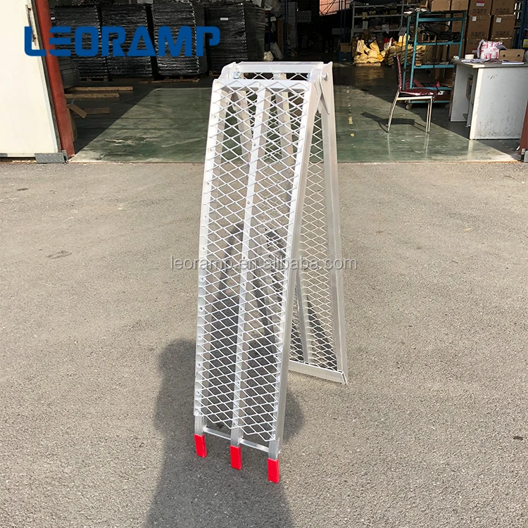 Durable aluminium folding motorcycle container loading  ramps