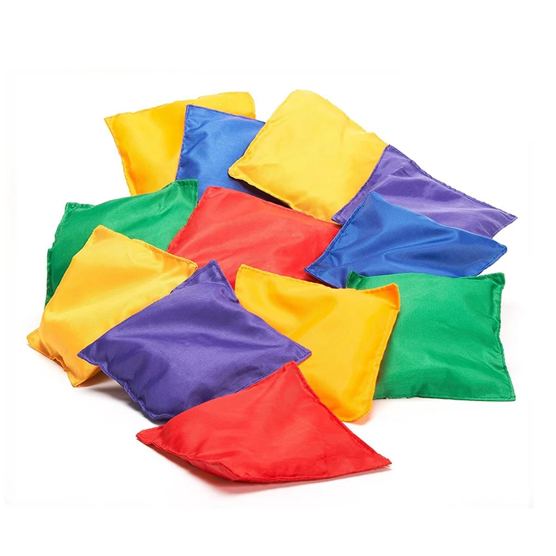 Outdoor sport wholesale colorful crocheted footbag hacky sack with ASTM certification