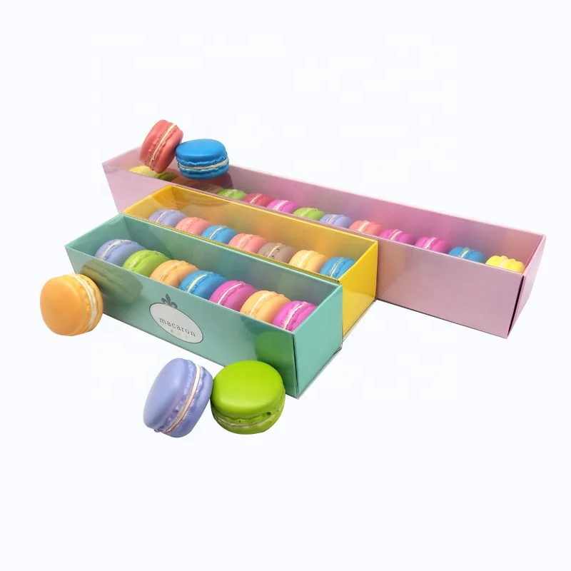 High quality customized 4, 6, 12, 24 macaron paper packaging box macaron gift box