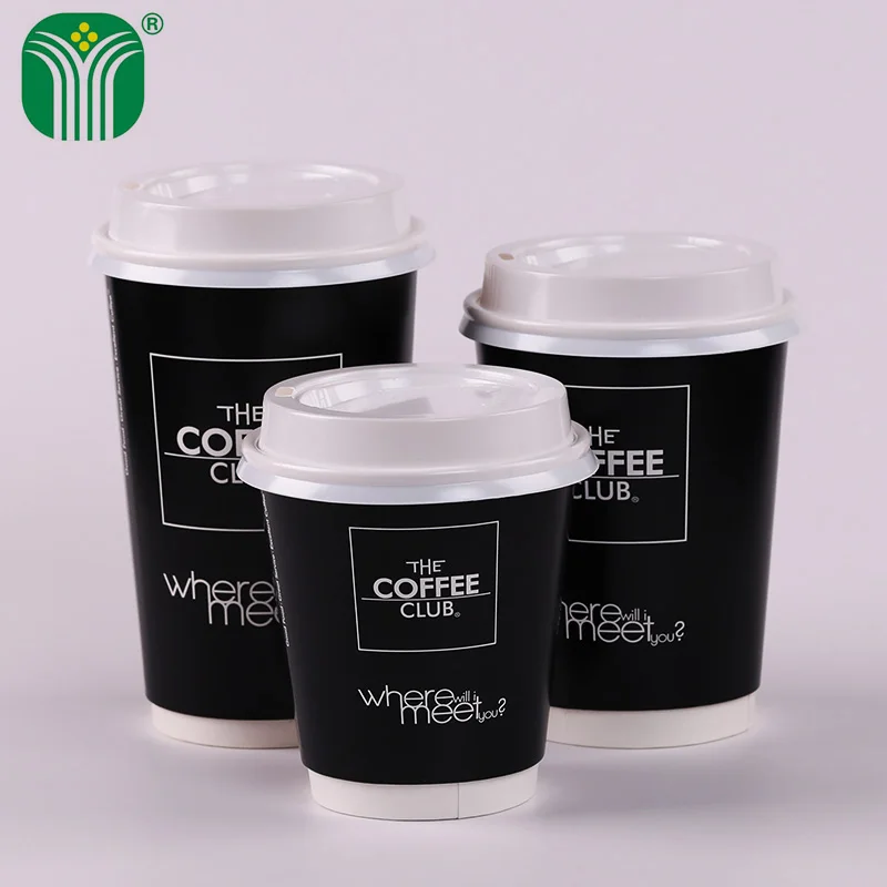 
custom logo printed disposable coffee paper cup 