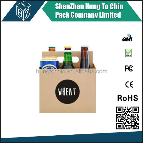 
Custom dimension and print Guangdong factory 6 bottle cardboard box for beer 