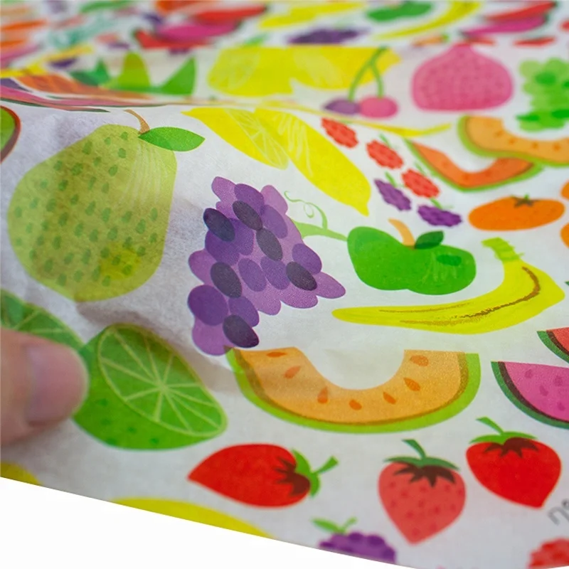 
FSC Wholesale Colorful Tissue Paper Custom Logo Printed Wrapping Paper for Clothes 