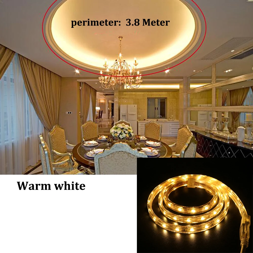 Super Bright SMD 5730 220V LED Strip Light 120 Leds/m High Quality LED Strip Waterproof 220v