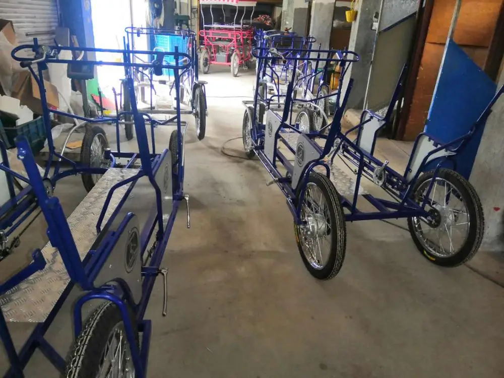 HIGH QUALITY 4SEATER  SURREY BIKE WITH LED LIGHTS QUADRICYCLE TANDEM BIKE