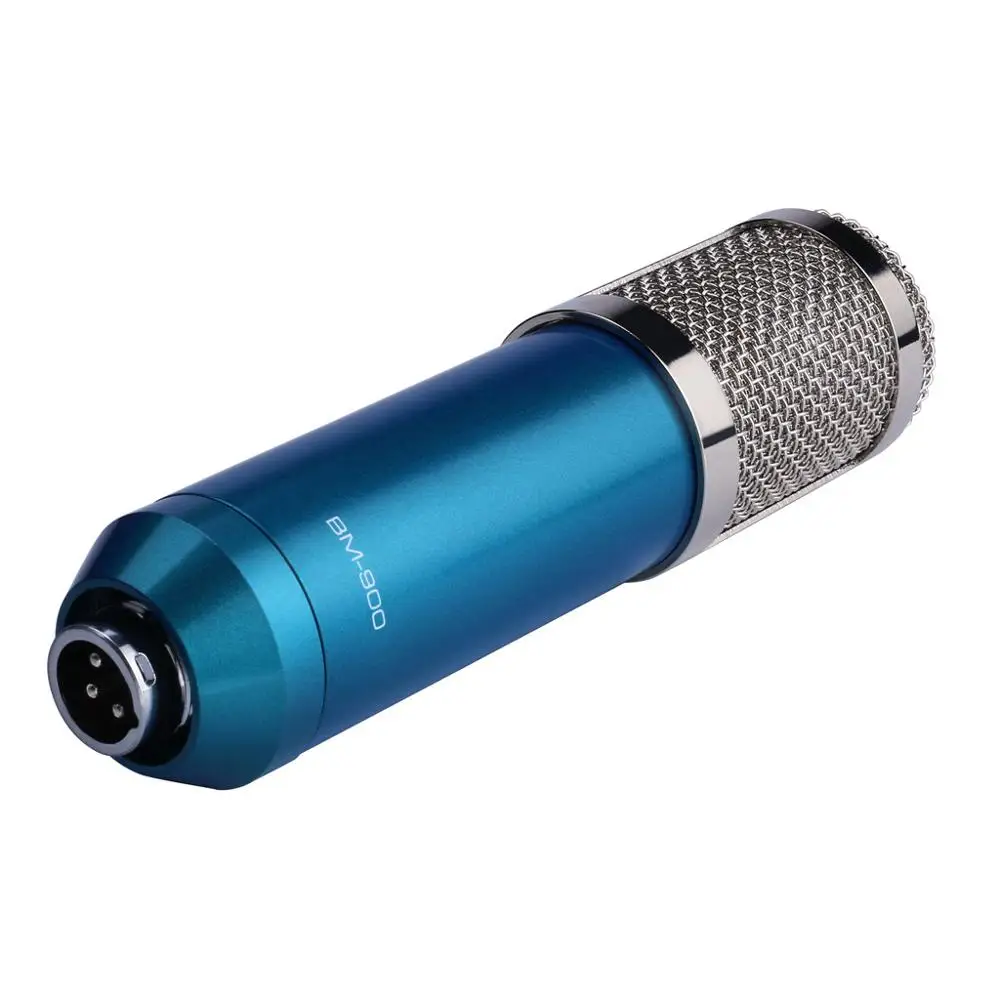 
Professional Condenser Microphone BM-900 Pro Audio Studio Vocal Recording Mic with Shock Mount for Radio Braodcasting Singing 