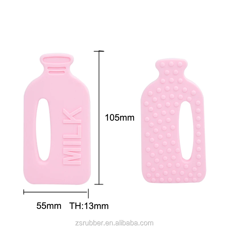 milk bottle Silicone teether baby food grade silicone baby chewing toys silicone baby teething