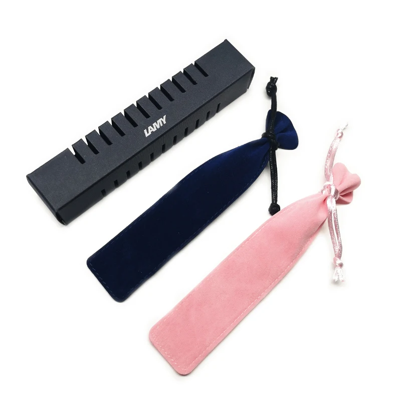 Custom Colorful Velvet Drawstring Pen Pouch Bag