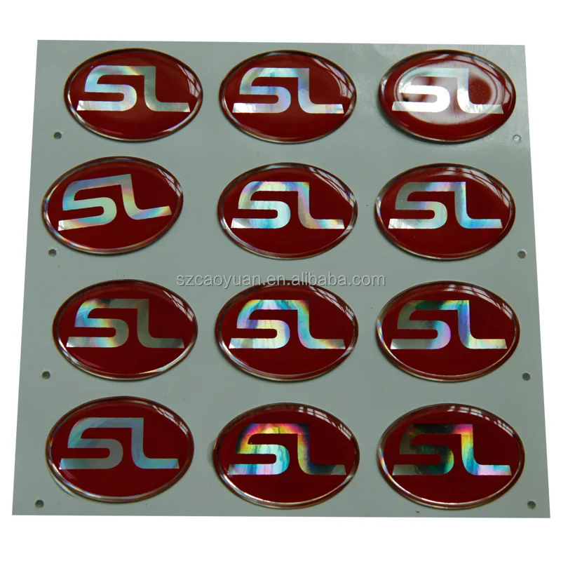 Customized Logo Printing Adhesive 3D Epoxy Resin Stickers