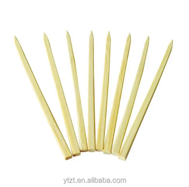 Compare Cheap High Quality Round Square Bamboo Skewers For BBQ