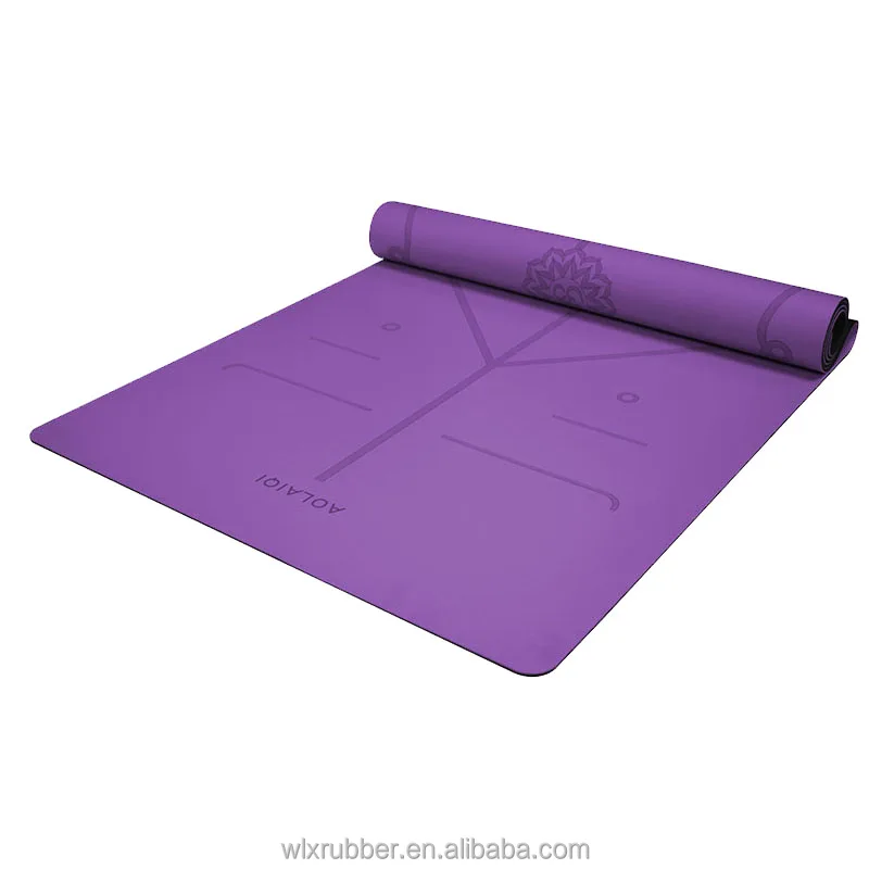 Custom Various Color Skidproof Salable Natural Rubber Yoga Mat Travel Yoga Mat Foldable Pink Red Blank Blue Bag Yoga Mat