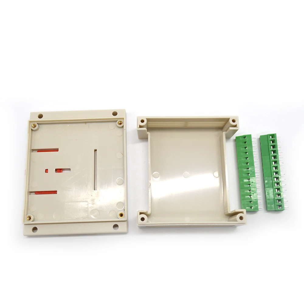 Szomk ABS plastic standard control din rail box with terminal blocks for pcb and electronic