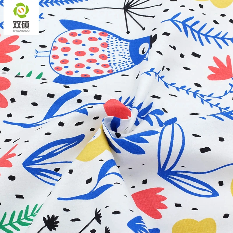 Wholesale Floral Printed Cotton Fabric Tecidos Quilting Textiles For DIY Sewing Home Decoration Crafts