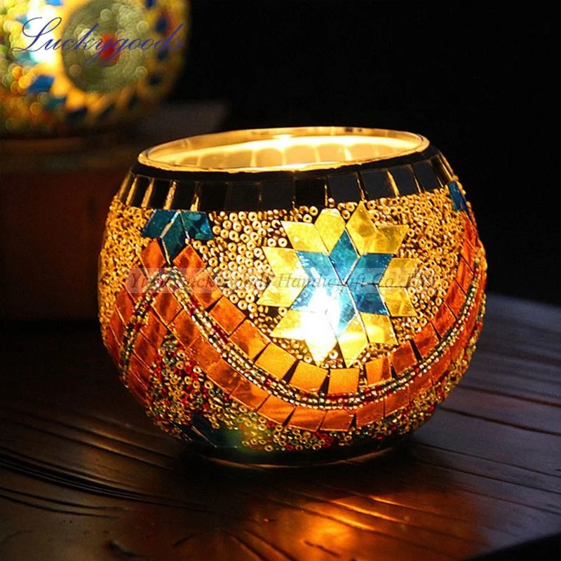 LDJ934 gold plating table top wedding centerpiece crystal ball candle holder wholesale