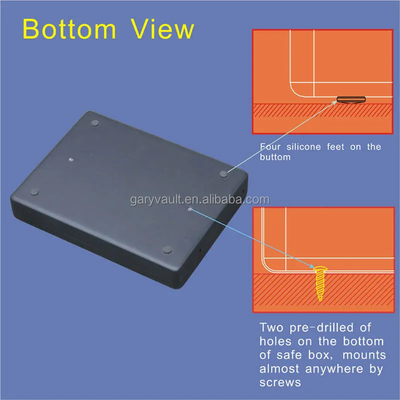 Gary Vault Small gun safe / MD500 4 buttons electronic digital key gun car safe box US$32