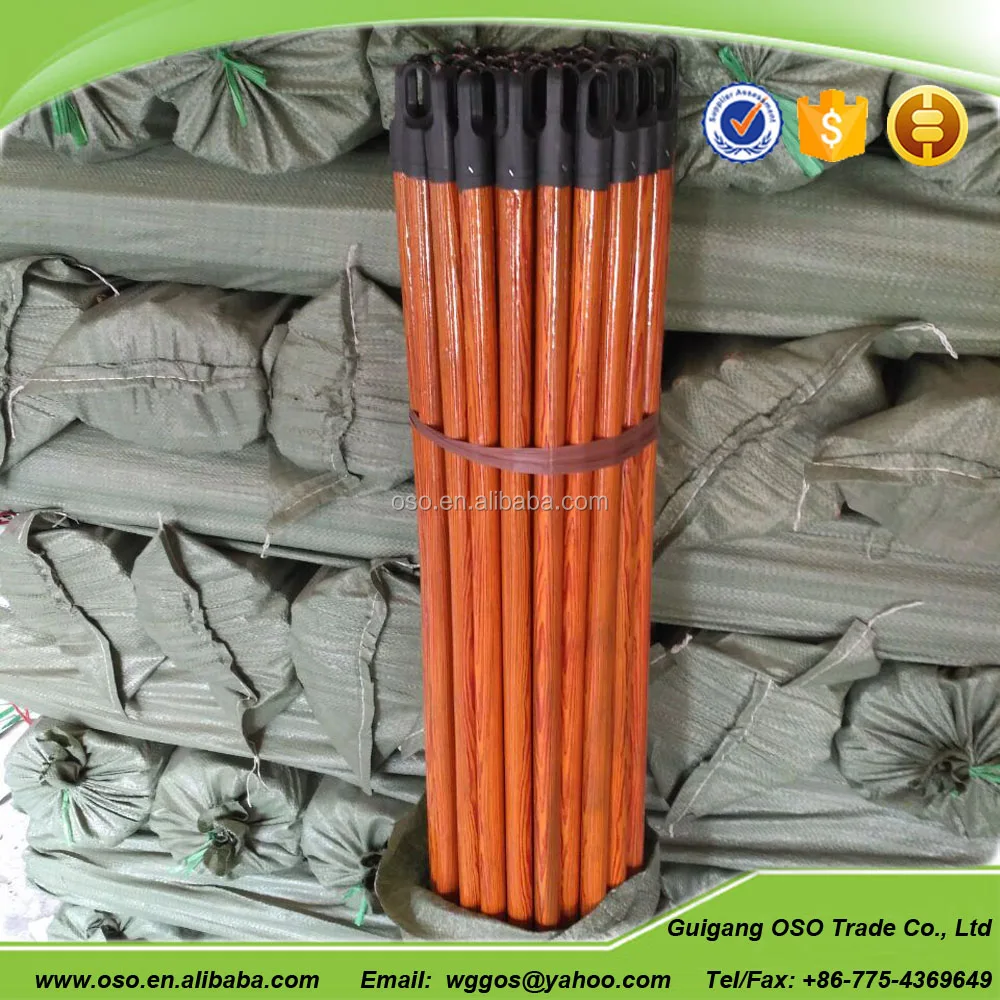 120*2.2cm natural wooden broom handle with italian screw / hardwood handle broom stick