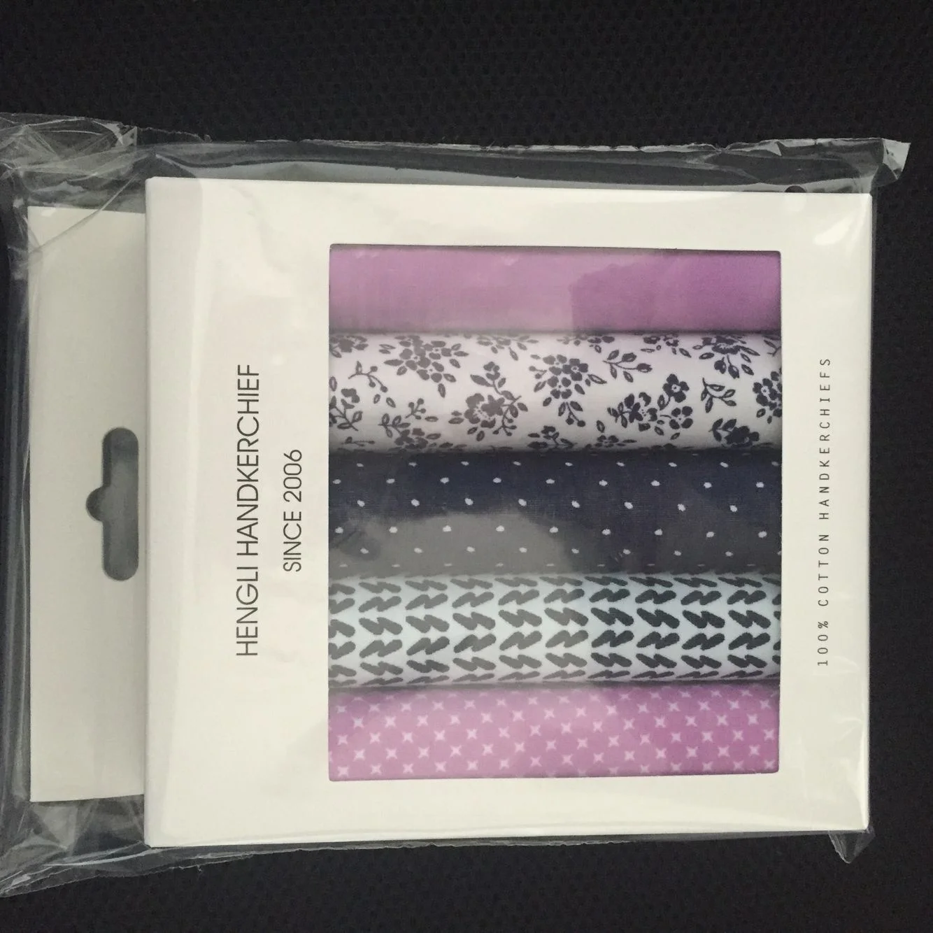 100% cotton men blue gray purple red handkerchief gift box