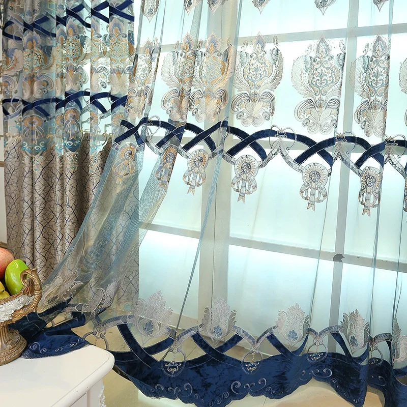 hot sell embroidery hollow-out curtains