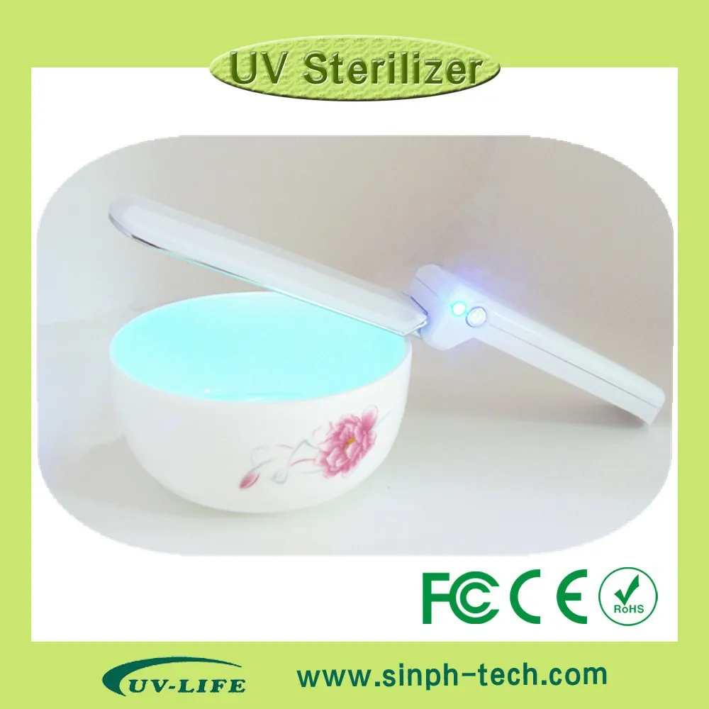 
portable high performance led uv sterilizer for countertops, computer keyboards, remote controls, telephones, 