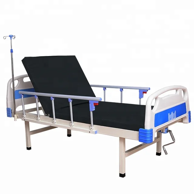 
High Quality two Cranks Manual Hospital Bed With Mattress 