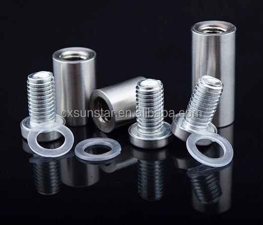 Hollow stainless steel sign holder screws 12*25mm glass standoff bracket