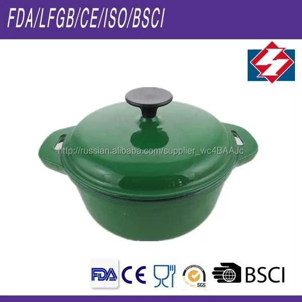 Круглый литой кастрюля эмалированная посуда кокотница
