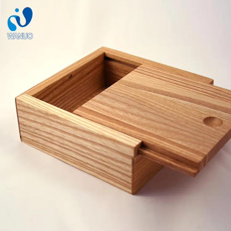 Magnetic Environmental Wooden Jewelry Box With Sliding Lid