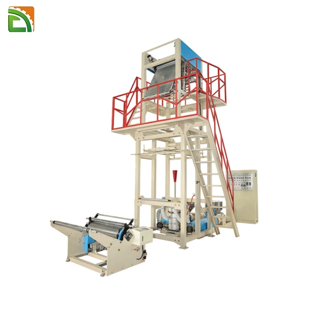 3 Layer Mini Stretch HDPE LDPE PE Film Extruder Agriculture Polyethylene ABA Plastic Film Blowing Machine