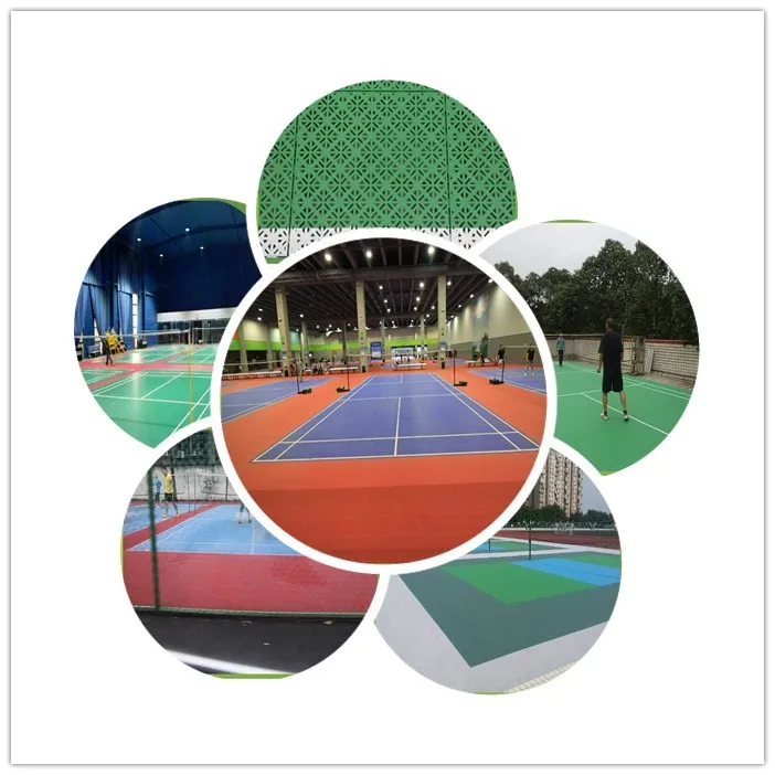 portable/removable  PP modular sports outdoor flooring  for badminton court