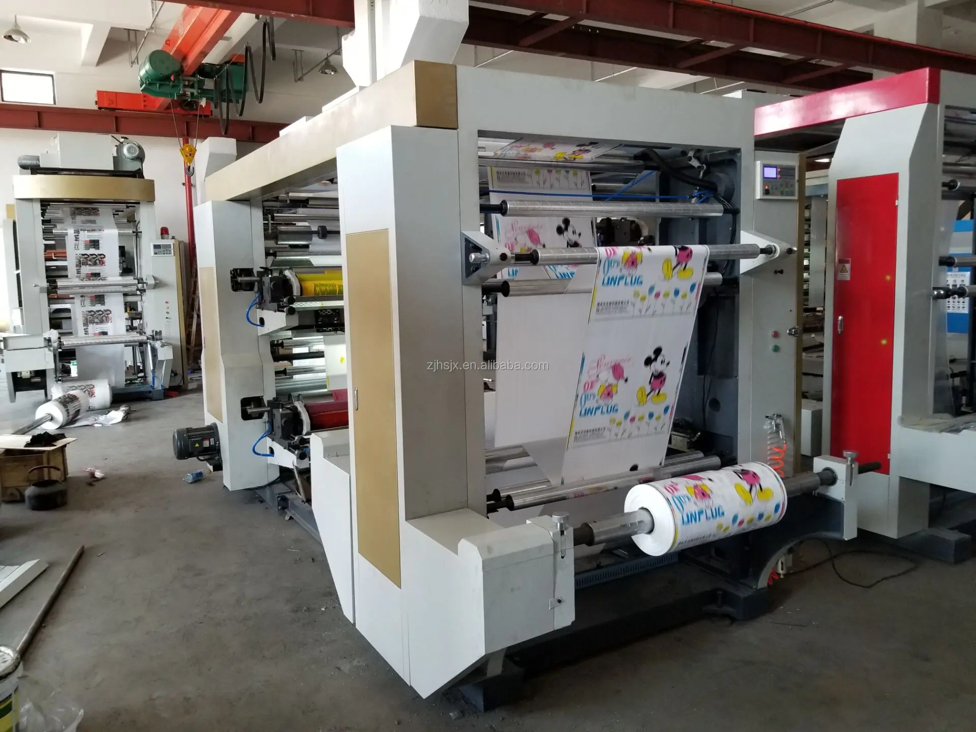 Ce Standard Pe Roll Film 4 Colors mini Plastic Printer Paper Printer Flexographic Printers Flexo Printing Machine Price